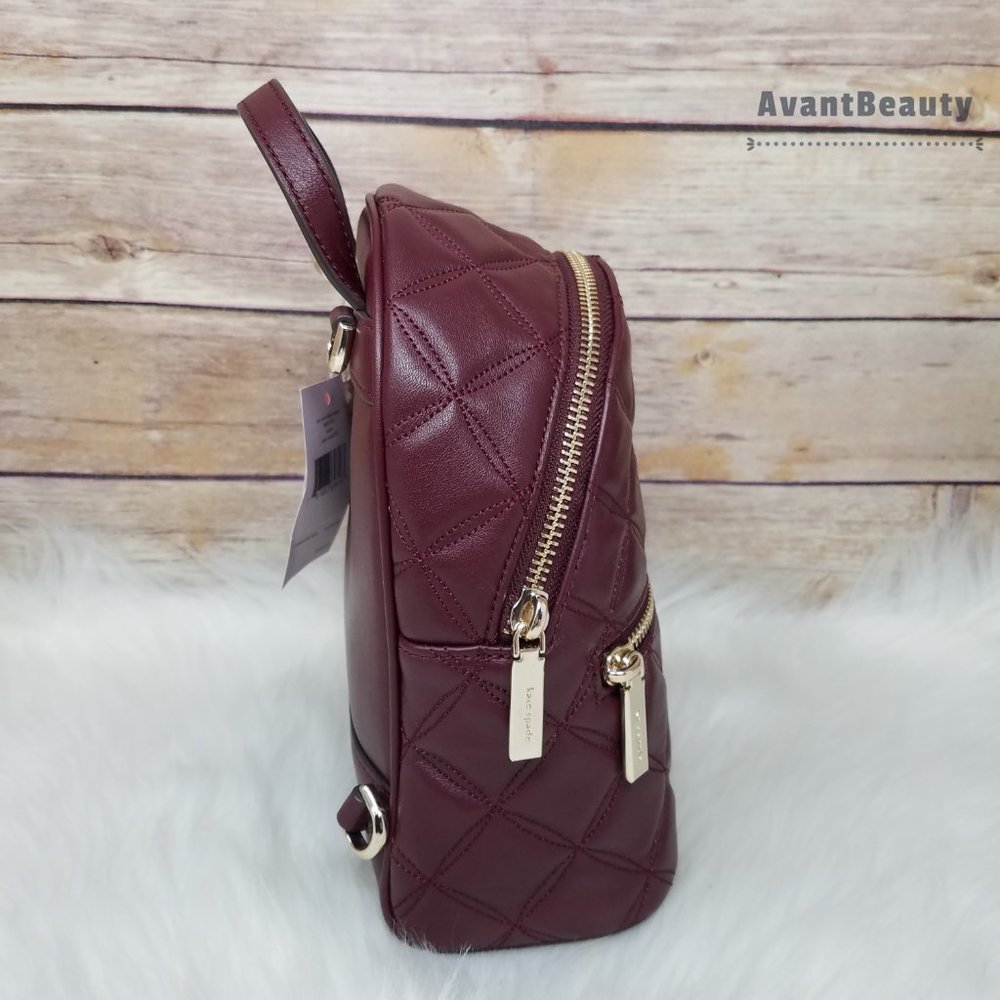 Kate Spade Mini Convertible Backpack Leather Red - Picture 4 of 12